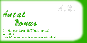 antal monus business card